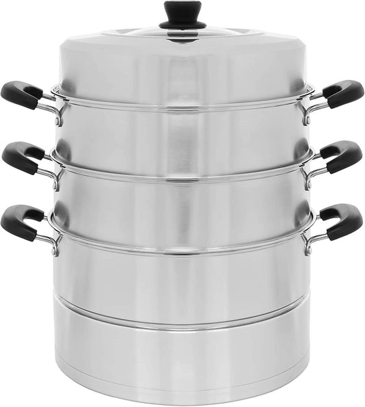 4 Tier Stainless Steel Steamer Cookware Pot (26 CM) Kitchen Cove Connection